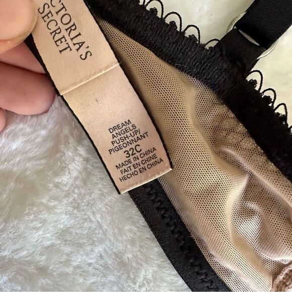 Victoria's Secret Dream Angels Green Lace Push Up Bra Women's Size 32C - Picture 13 of 14